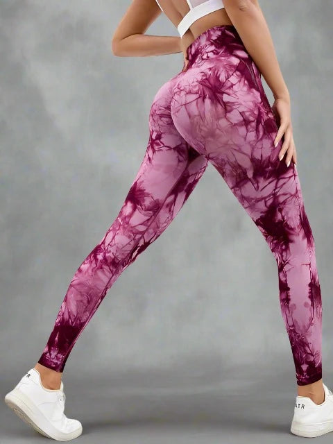 47 Color Marbling Tie-Dye Yoga Pants Sports Leggings Women Running Fitness High Waist Seamless Gym Leggings Women Workout Tights