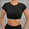 Open Back Short Sleeve Crop Top