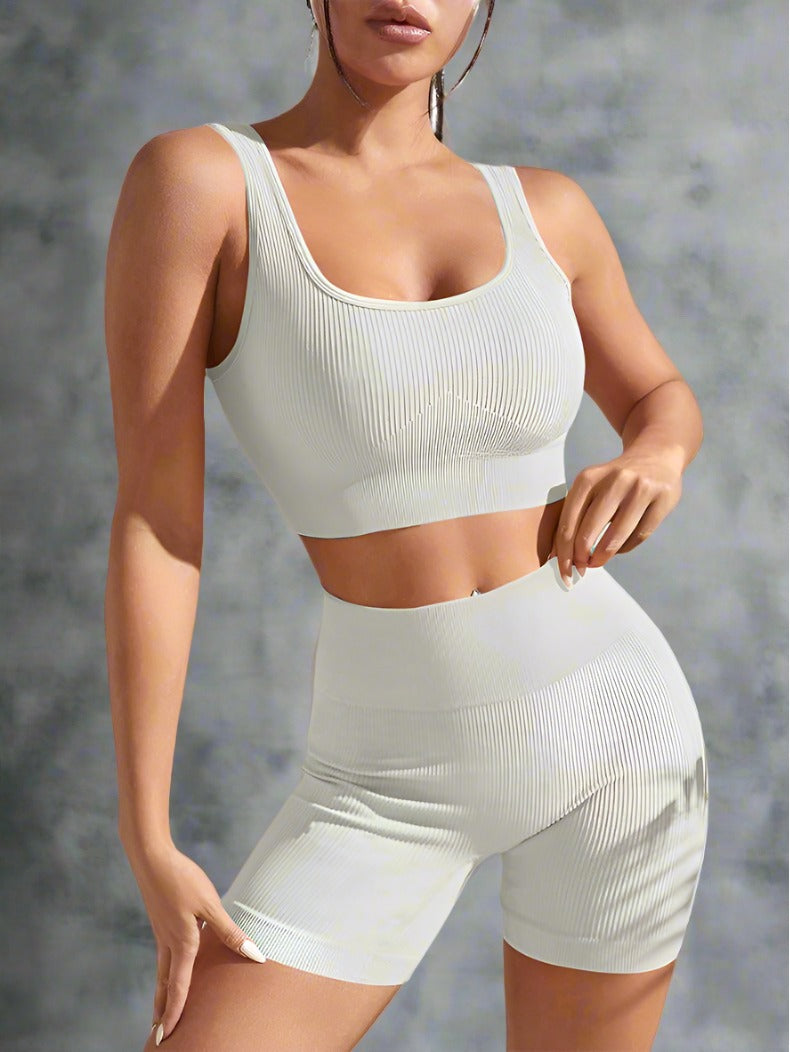 Seamless Ribbed Crop and Shorts