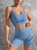 Seamless Ribbed Crop and Shorts Set