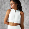 Ribbed Zip Up Crop Top